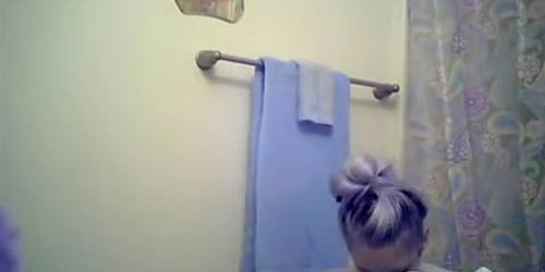 Sports teen naked in bathroom