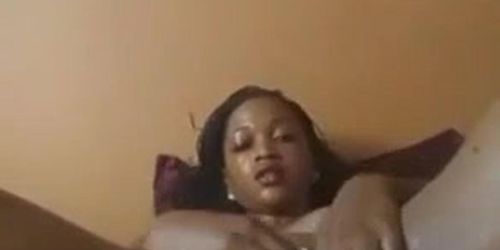 Horny girl musterbating in her room