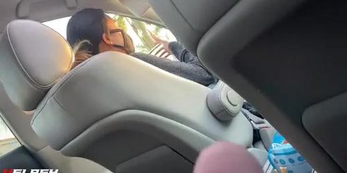 Back seat fun part2 ( Secretly jerking behind  ...