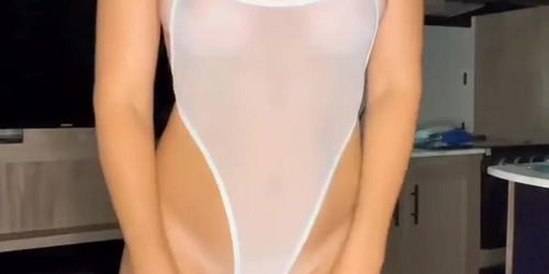 Vicky Stark Nude One Piece Backless Swimsuit Onlyfans Video Leaked