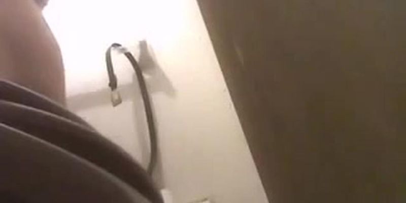 My friends sis in bathroom 2