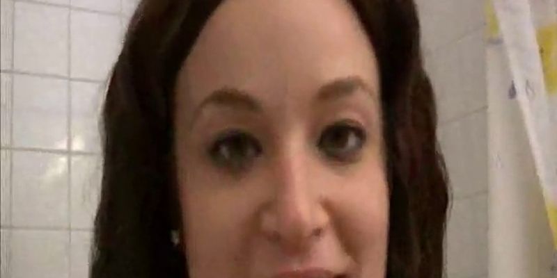 SHE FUCKED UP - amateur Bella Bishop captured on cam while taking a bat