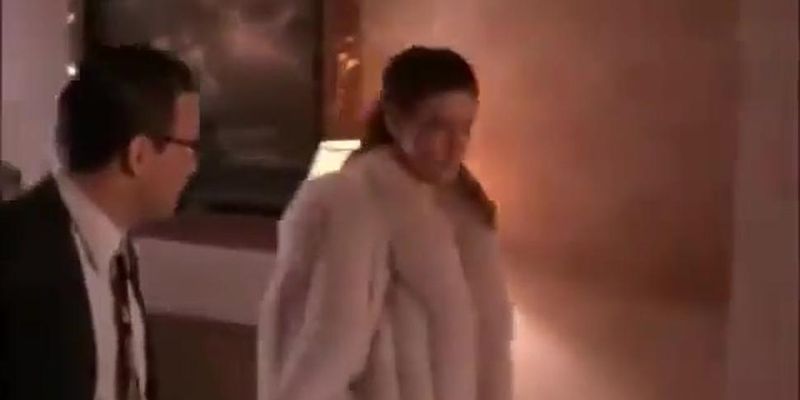 Annabel schofield beautiful in fur coat