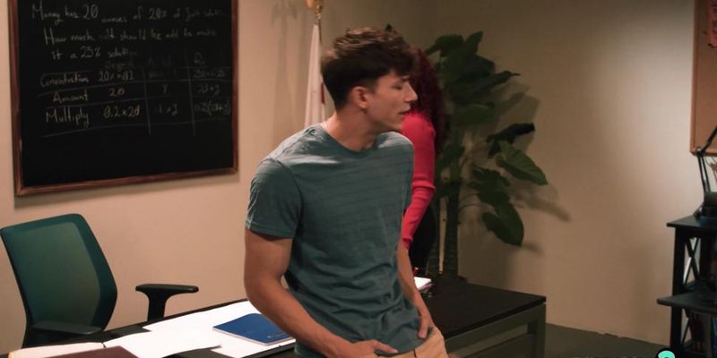 Red mature teacher Kiki Daire double penetrated by her big cocked students (Anthony Pierce)
