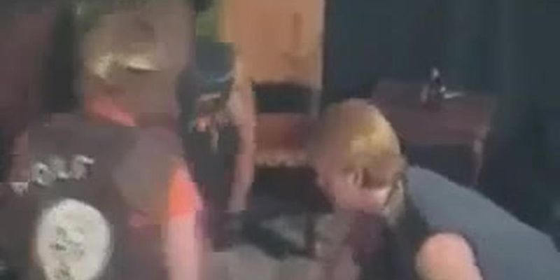 Erica Boyer gangbanged by bikers in bar