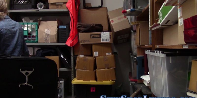 Teen shoplifter cumshot