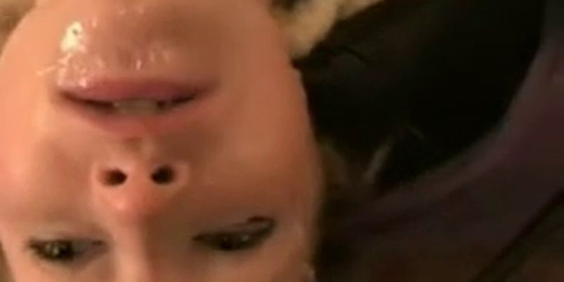 Amateur blonde facefuck