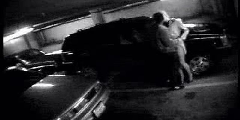 Security cam caught couple fucking in parking