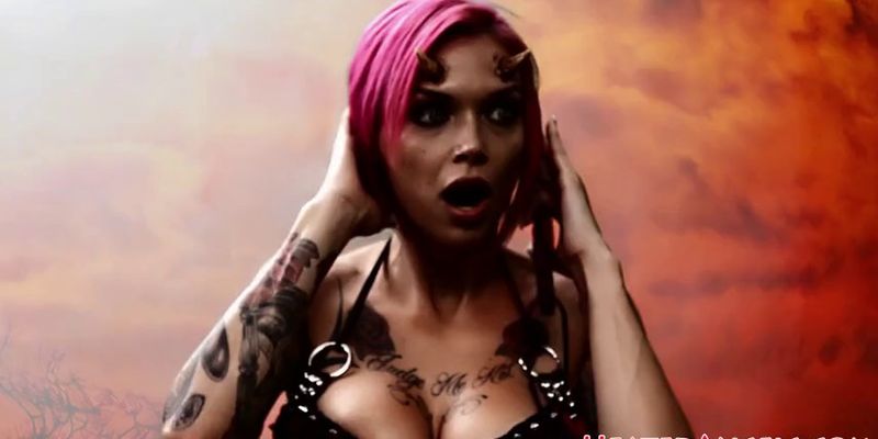 Inked goth babes banged and orally pleased - video 1
